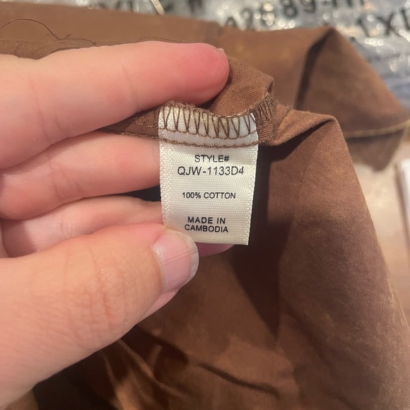 Zenana dark camel lightweight shacket - Picture 4 of 4